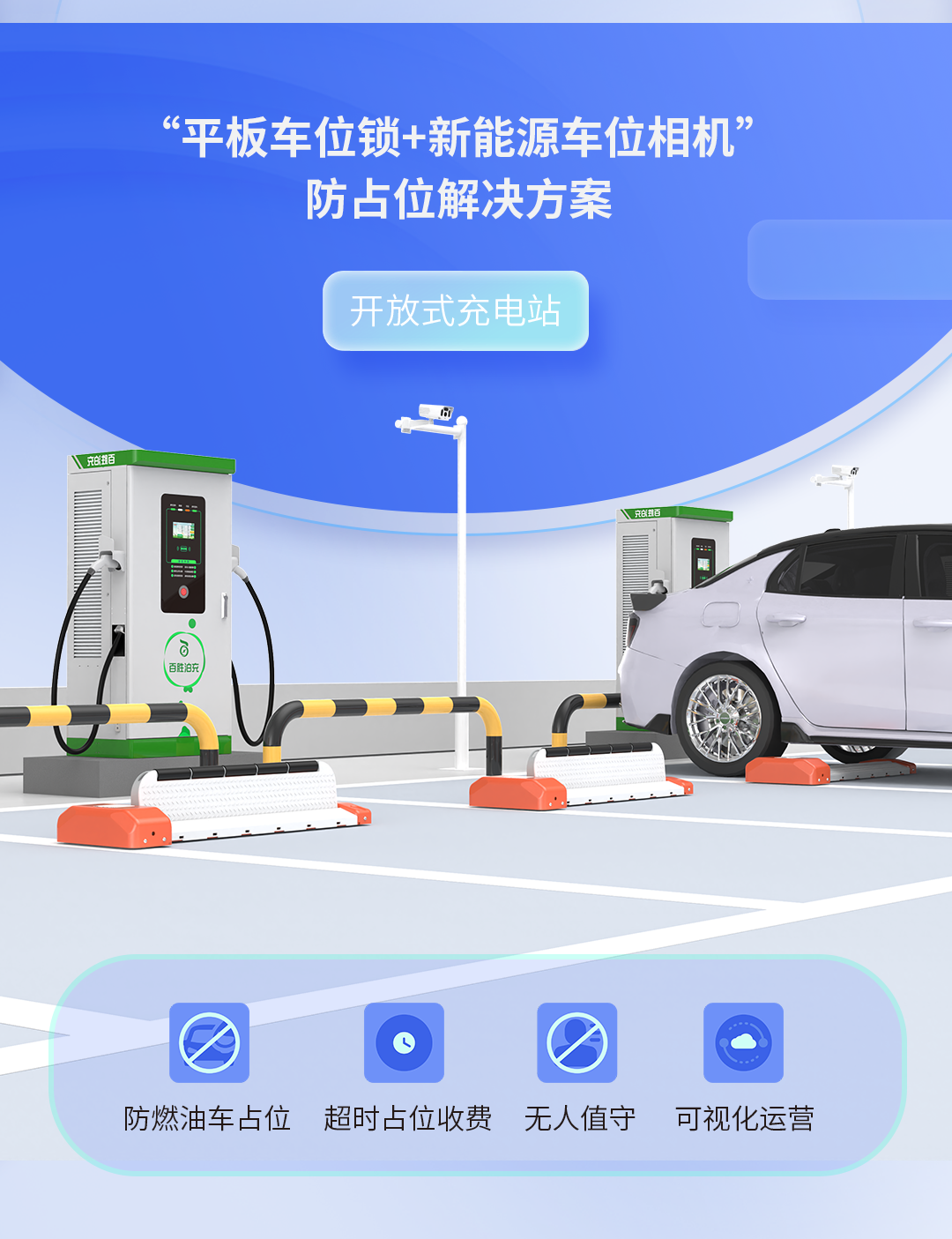 車位高周轉(zhuǎn)，營收增兩成！百勝充電站防占位解決方案助力高效運營